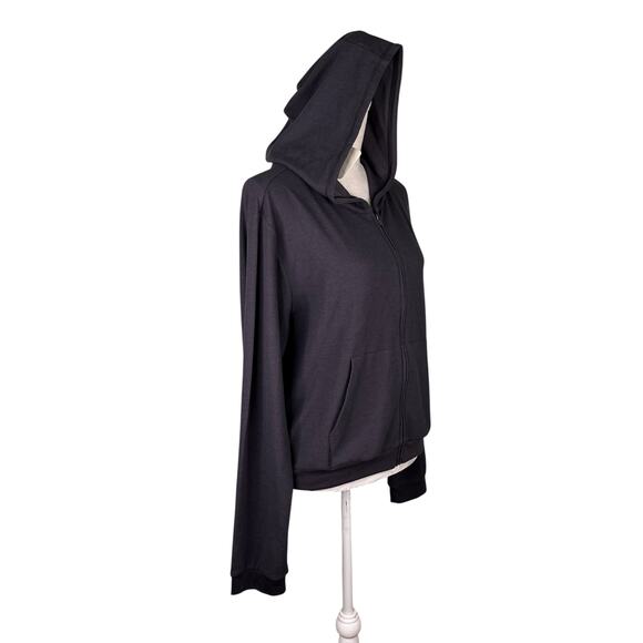 Fabletics Donna Lounge Hoodie Waffle XXL 14/16 Pewter Gray New - Picture 6 of 13